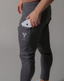 Men's Sports Gym Slim Fitness Jogging Pants Men's Casual Pencil Pants Pure Cotton Fashion Skinny Foot Zipper Sweatpants