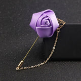 1 Pcs Men Rose Flower Golden Leaf Fashion Brooch Pin Suit Lapel New Men Wedding Boutonniere Brooch Jewelry