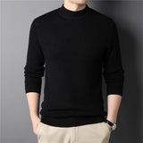 Brand New Men's Cashmere Sweater Half Turtleneck Men Sweaters Knit Pullovers For male Youth Slim Knitwear Man Sweater