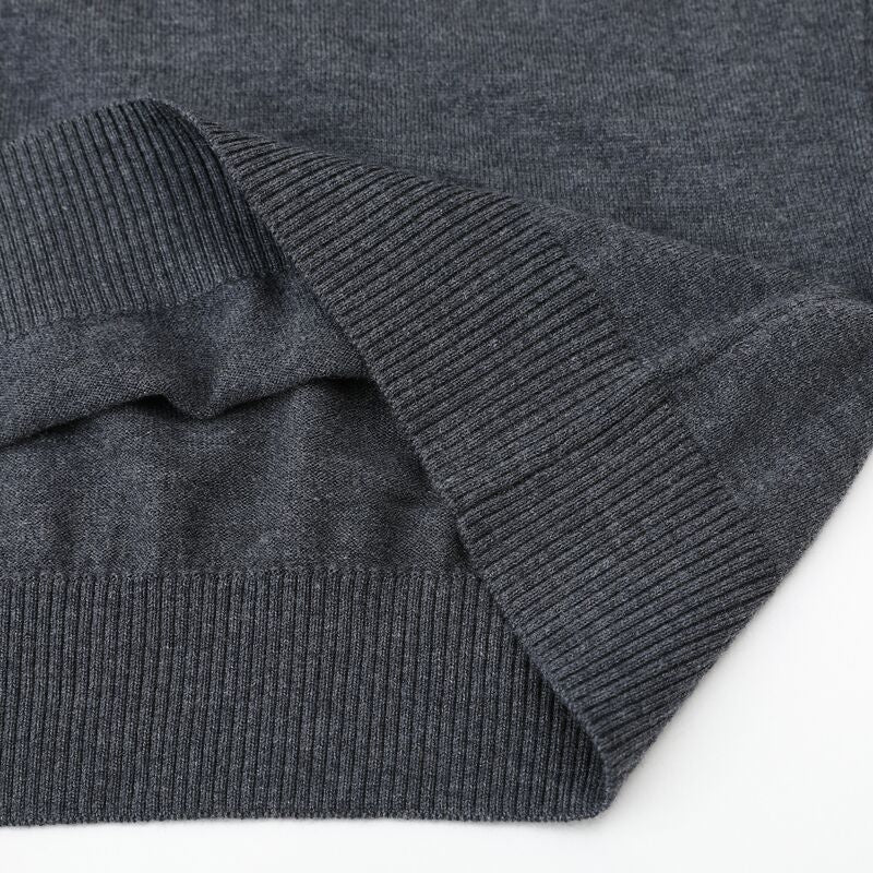 Autumn New Men's Thin Knit Sweater Business Casual V-neck Pullovers Classic Style Comfortable Slim Basic Sweater Male Brand