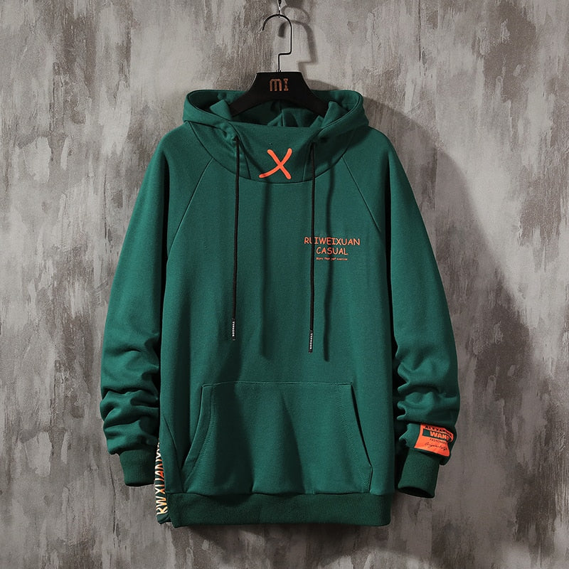 Hoodie Men Pullover Men's Colorblocked Best Quality New Fashion Sweatshirts Mens Patchwork Japanese Retro Hooded
