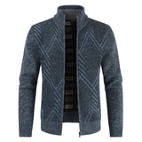 New Autumn Winter Jacket Men Coats Solid Slim Fit Thick Fleece Coats Men Jacket Casual Stand Collar Zip Jacket Men
