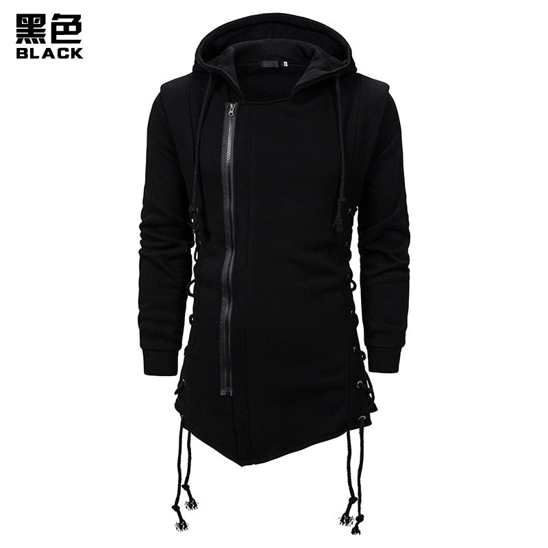 Autumn New Men Hoodies Sweatshirts Casual Solid Long Sleeve Hoodie Men Slim Fit Dark Hooded Loose Jacket Coats