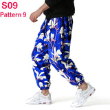 Fashion Traditional Nation Print Cotton Linen Joggers Pants Men Hip Hop Harem Trousers Mens Hippie Casual Streetwear Sweatpants