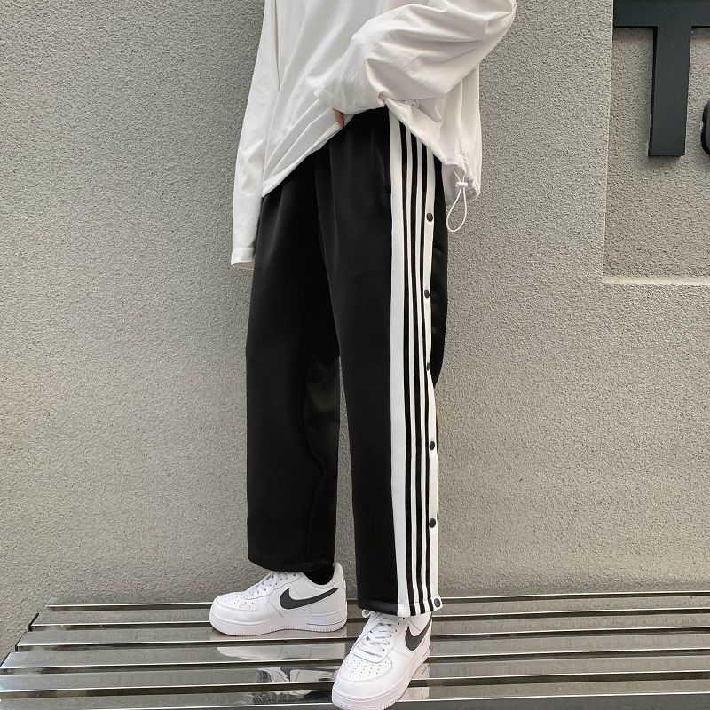 Basketball Man New Streetwear Sweatpant Baggy Pants Side Split Casual Sport Pants Wide Leg Oversize Pants
