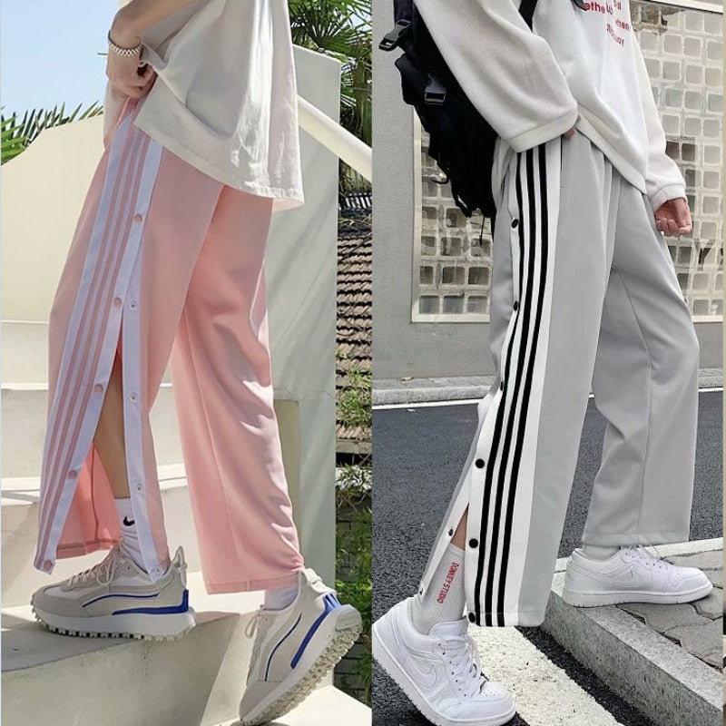Basketball Man New Streetwear Sweatpant Baggy Pants Side Split Casual Sport Pants Wide Leg Oversize Pants