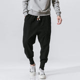 New Chinese Style Harem Pants Men Streetwear Casual Joggers Mens Pants Cotton Linen Sweatpants Ankle-length Men Trousers M-5XL