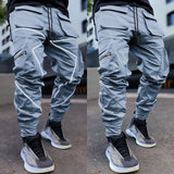Cargo Pants Men's European And American Tide Loose Straight Sweatpants Multi-Pocket Trend Hip-hop Tight Pants