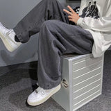 Summer thin men's fashion famous brand versatile loose straight Summer wide leg pants clothes streetwear hiphop denim