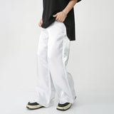 Male Casual Suit Pants Trendy Solid Color Loose Staright Trousers High Street New Fashion Men's Clothing New