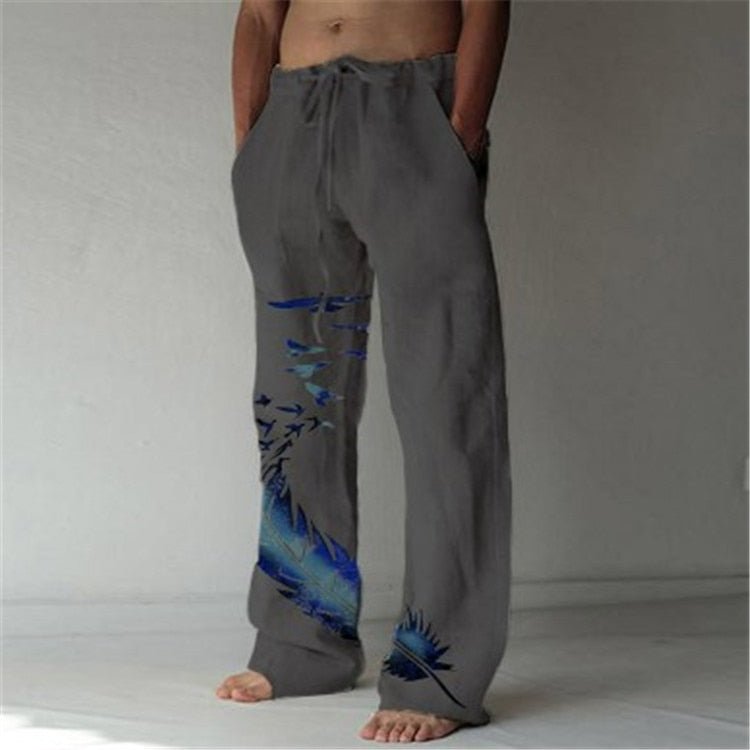 New Men's Sports Pants Casual Baggy Sweatpants Trousers Beach Holiday Yoga Jogging Pant Plus Size Fitness Pants Man Streetwear
