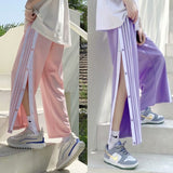 Basketball Man New Streetwear Sweatpant Baggy Pants Side Split Casual Sport Pants Wide Leg Oversize Pants