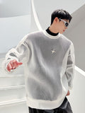Hollowed Out Mesh Design Long Sleeve Men Sweatshirt 2023 New Autumn Korean Fashion Long Sleeve Male Tops 9A4936
