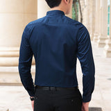 Brand New Men Shirts Business Long Sleeve Stand Collar Cotton Male Shirt Slim Fit Popular Designs Men's Fahion