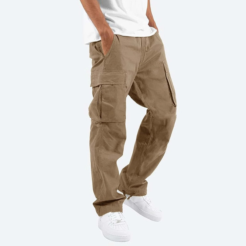 Men Cargo Pants Spring Summer Trousers Casual Pants Solid Color Trouser Male  Loose Harajuku Fashion Sweatpants Streetwear