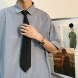 Gotmes Summer New Fashion Loose Solid Shirts Men's  Casual Short Sleeve Shirts Turn-down Collar Clothing Blouses Tops Q02