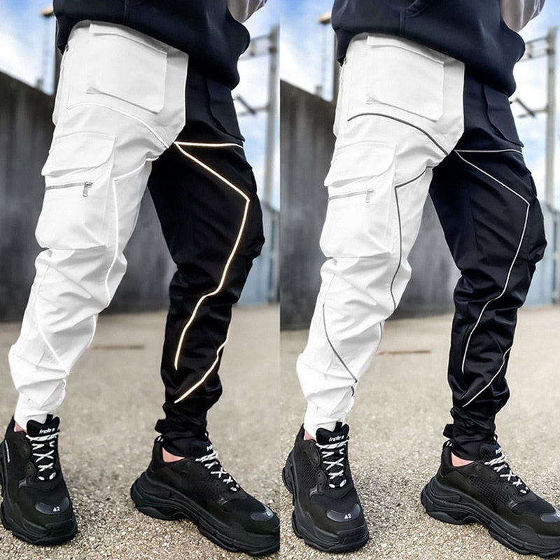 Cargo Pants Men's European And American Tide Loose Straight Sweatpants Multi-Pocket Trend Hip-hop Tight Pants