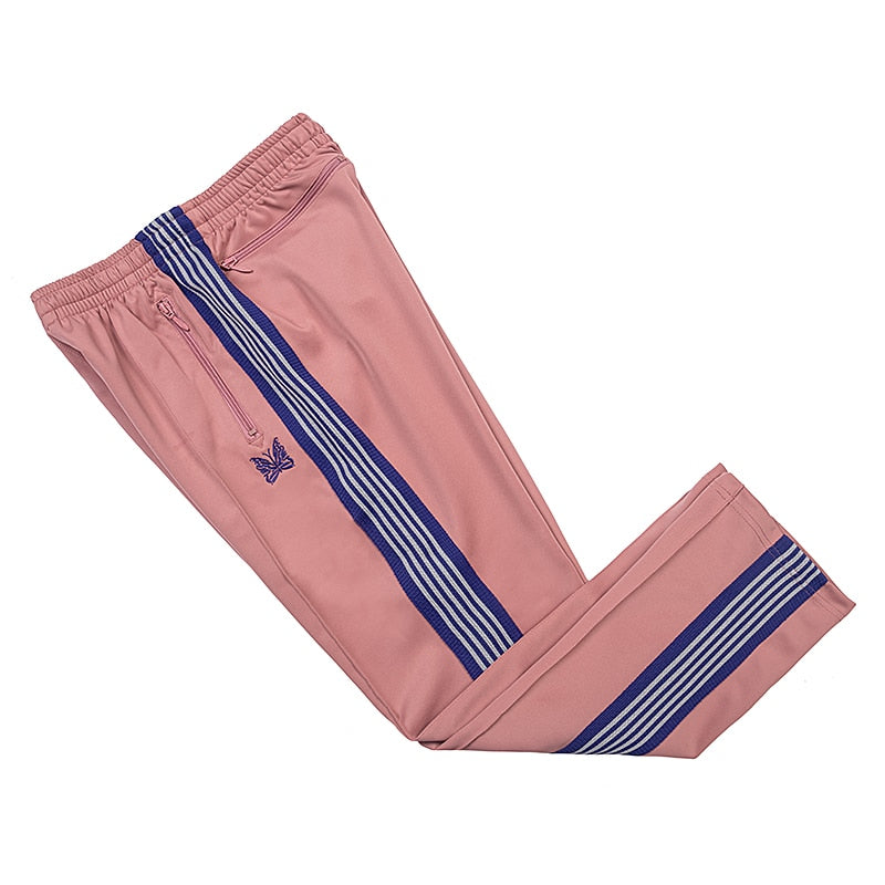 Multicolor Needles Sport Pants Men Women 1:1 High Quality Multi Embroidered Butterfly Stripe Needles Pants AWGE Trousers