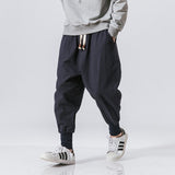 New Chinese Style Harem Pants Men Streetwear Casual Joggers Mens Pants Cotton Linen Sweatpants Ankle-length Men Trousers M-5XL