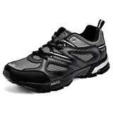 New Arrival Classics Style Men Running Shoes Cow Split Mesh Men Sport Shoes Lace Up Outdoor Jogging Shoes