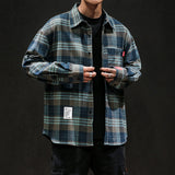 Autumn Men's Shirt New Arrival Fashion Plaid Long Sleeve Shirts Casual Business Plus Size Loose Blouse For Men Women