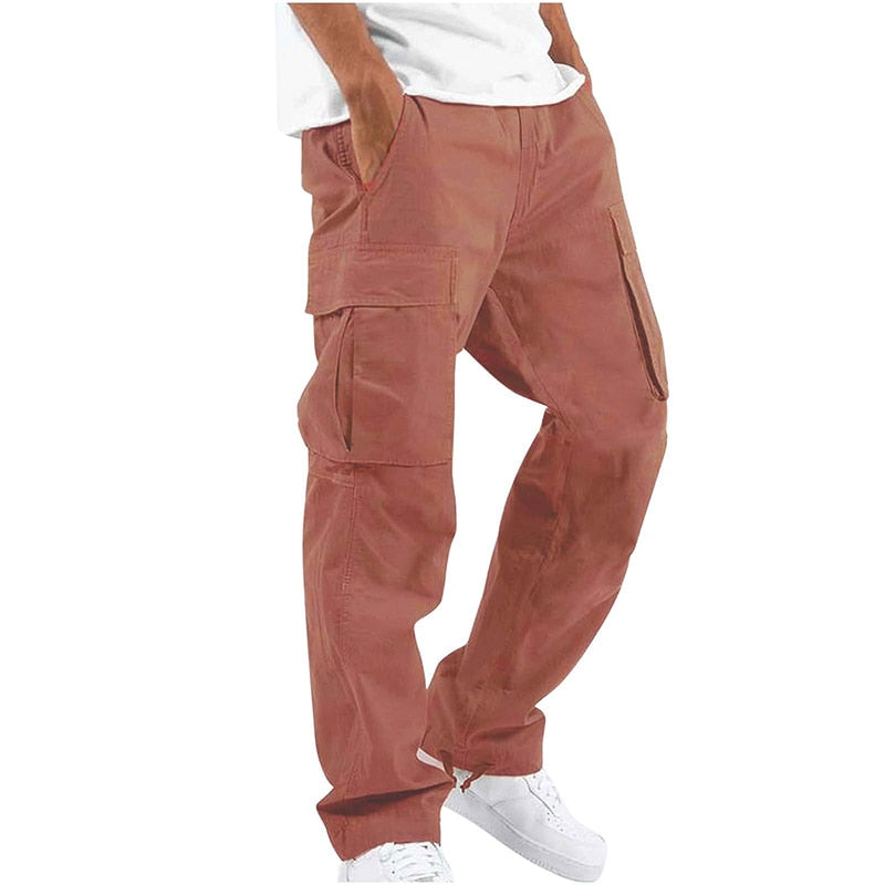 Men Cargo Pants Spring Summer Trousers Casual Pants Solid Color Trouser Male  Loose Harajuku Fashion Sweatpants Streetwear