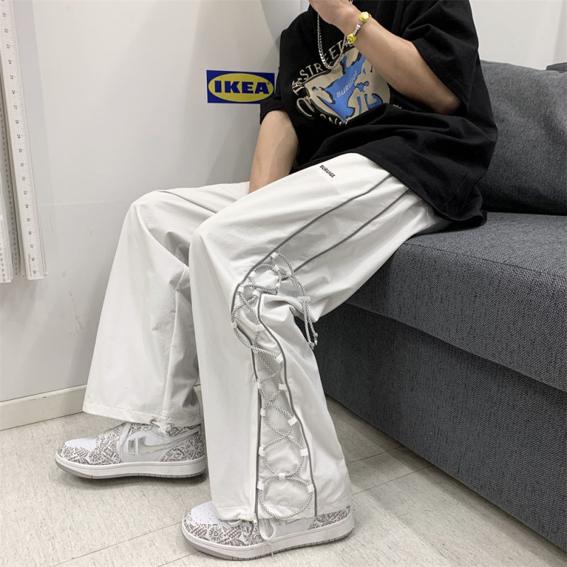 Streetwear White Cargo Pants Men Oversize Wide Pants Harajuku Sweatpants Fashion Joggers Skateboard Pants Techwear
