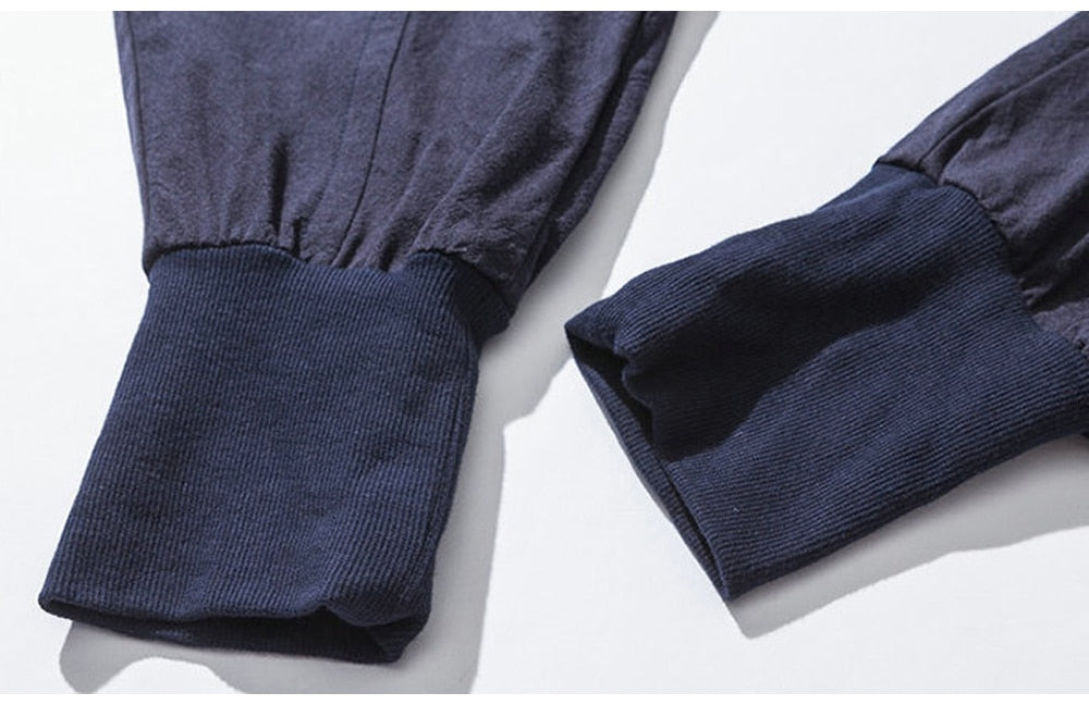 New Chinese Style Harem Pants Men Streetwear Casual Joggers Mens Pants Cotton Linen Sweatpants Ankle-length Men Trousers M-5XL