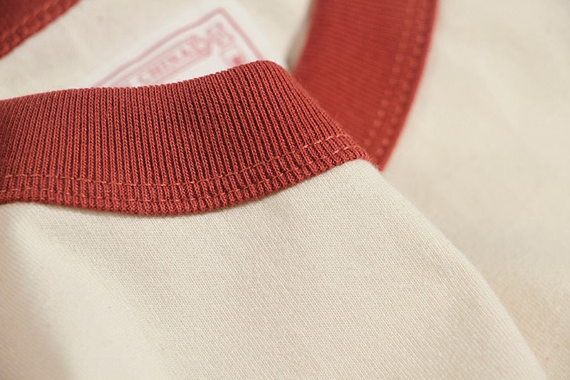 Akkad Kuti Summer New Stitching Raglan Sleeve Man Retro Tshirt Women Casual Chinese Printing T-shirts Student Green Red Tee