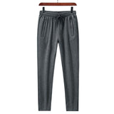 New Korean Style Straight Sports Running Pants Men'S Spring Autumn Loose Casual Pure Cotton Large L-8Xl 135Kg Knitted Trousers