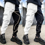 Cargo Pants Men's European And American Tide Loose Straight Sweatpants Multi-Pocket Trend Hip-hop Tight Pants