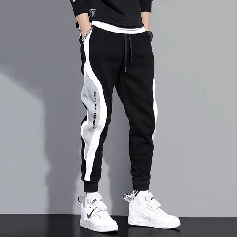 Classic Streetwear Casual Men Ribbons Harem Jogging Pants Male Slim Fit Spring Cargo Pants Multi-Pockets Women Trousers Jo
