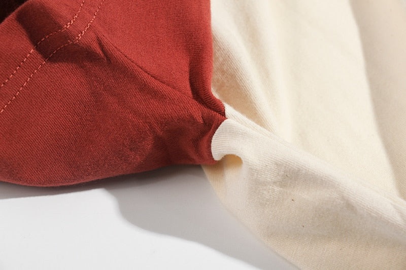 Akkad Kuti Summer New Stitching Raglan Sleeve Man Retro Tshirt Women Casual Chinese Printing T-shirts Student Green Red Tee