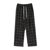 Men Checkered Casual Pants Loose Straight Corduroy Pants Sweatpants Man Fashion Streetwear  Spring New Hip Hop Trousers