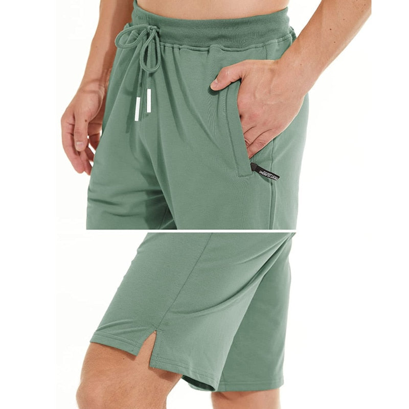 Drawstring Men's Shorts Pants Cotton Fit Slim Elastic Sports Shorts Man Casual Running Trendyol Sweatpants Male Clothing