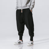 New Chinese Style Harem Pants Men Streetwear Casual Joggers Mens Pants Cotton Linen Sweatpants Ankle-length Men Trousers M-5XL