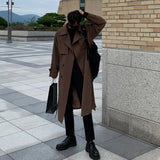 Brand New Spring Trench Korean Men's Fashion Overcoat for Male Long Windbreaker Streetwear Men Coat Outer Wear Clothing