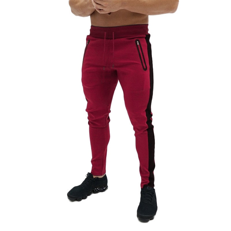 Men Loose Sport Running Stripe Sweatpants Fitness Training Pants Mens Straight Trousers Tracksuit Jogging Sportswear