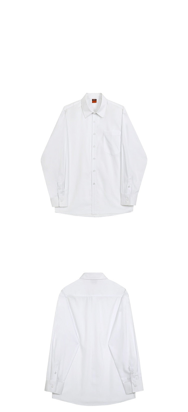 Men's Wear Autumn New Long-sleeved White Shirt Korean Style Trendy Handsome Casual Non-ironing fit Blouse Male