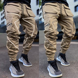 Cargo Pants Men's European And American Tide Loose Straight Sweatpants Multi-Pocket Trend Hip-hop Tight Pants