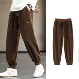 Autumn Winter Corduroy Sweatpants Men Baggy Joggers Fashion Streetwear Loose Casual Harem Pants Plus SIze 8XL