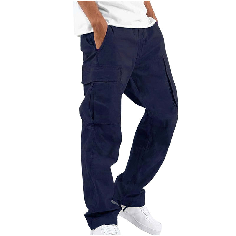 Men Cargo Pants Spring Summer Trousers Casual Pants Solid Color Trouser Male  Loose Harajuku Fashion Sweatpants Streetwear
