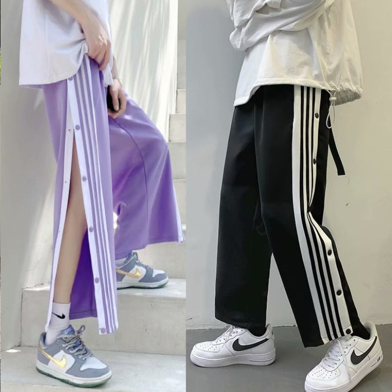 Basketball Man New Streetwear Sweatpant Baggy Pants Side Split Casual Sport Pants Wide Leg Oversize Pants