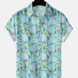 New Hawaiian Men's Casual Beach Style Short Sleeve Breathable Fashion Polo Collar Men's Shirt 3D Printing Oversize Customizable