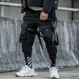 Detachable Multi-Pocket Cargo Pants Men Harajuku Hip Hop Streetwear Joggers Man Elastic Waist Sweatpants
