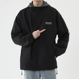 Men's Windbreaker Jacket With Hood Streetwear Outdoor Jackets Men Hip Hop Japan Style Harajuku Hoodies Jackets Men
