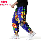 Fashion Traditional Nation Print Cotton Linen Joggers Pants Men Hip Hop Harem Trousers Mens Hippie Casual Streetwear Sweatpants