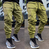 Cargo Pants Men's European And American Tide Loose Straight Sweatpants Multi-Pocket Trend Hip-hop Tight Pants