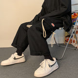 Korean Style Men's Cargo Pants Streetwear Fashion Harem Pants Loose Casual Wide leg Trousers Cotton brand new