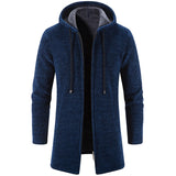Men's Sweaters Coat Autumn Winter New Hot Warm Zipper Medium Long Cardigan Sweaters Man Casual Knitwear Sweatercoat mens clothes